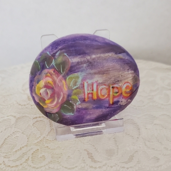 Handmade Colorful Inspirational Word Rock, Hope Word Rock - Picture 4 of 8